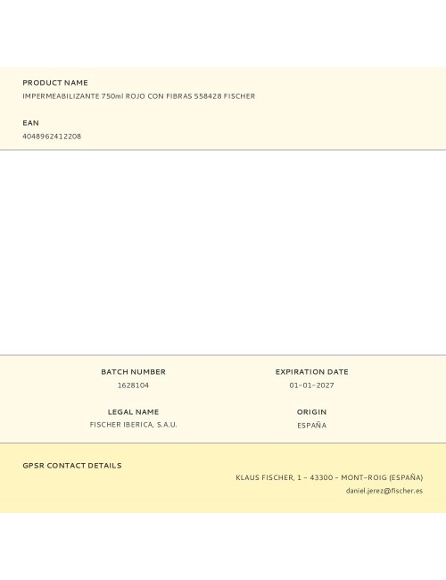 Impermeabilizante rojo con fibras 750 ml