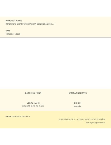 Impermeabilizante terracota con fibras 750 ml