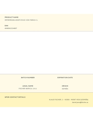 Impermeabilizante rojo con fibras 4 l