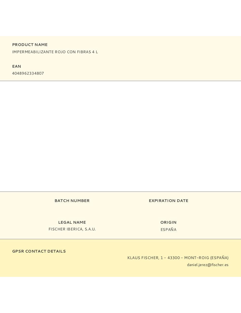 Impermeabilizante rojo con fibras 4 l