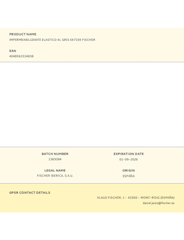 Impermeabilizante elástico gris 4 l