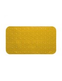 Alfombra de ducha interior rectangular antideslizante mostaza 69 x 39 cm