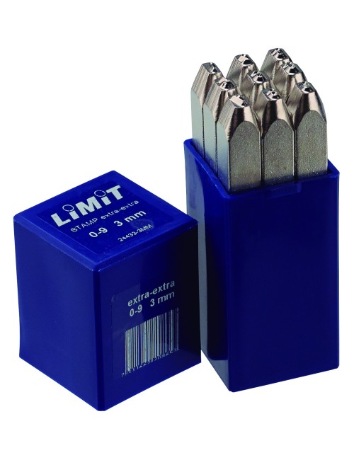 Set de punzones números para acero inoxidable 24433-2MM MARCADOR NUMEROS LIMIT PARA INOX Y METAL 2mm