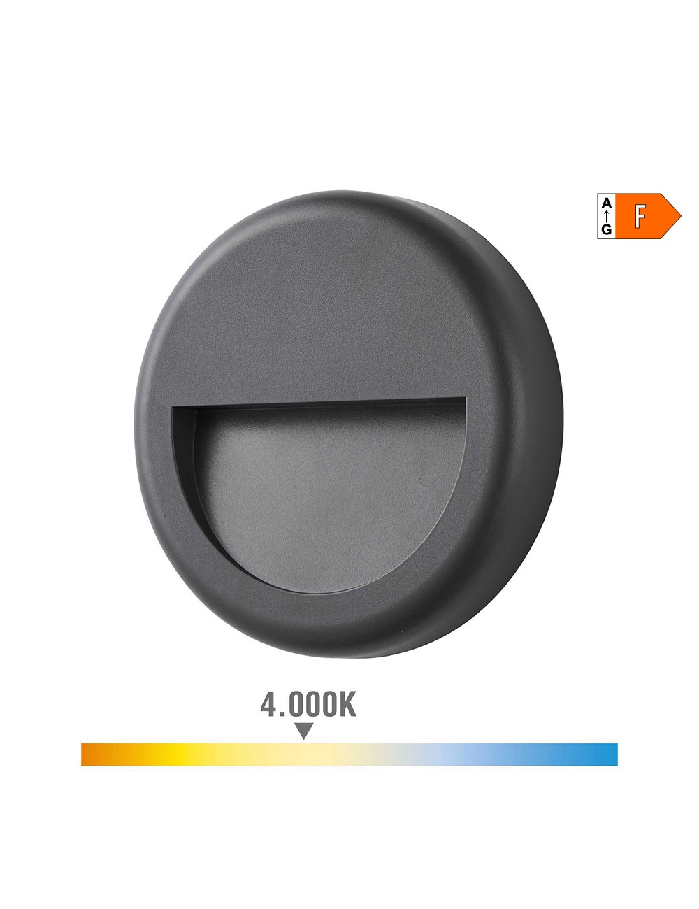 Aplique led redondo 6 w 570 lm 4000 k luz dia ip65 ø14 x 2,8 cm