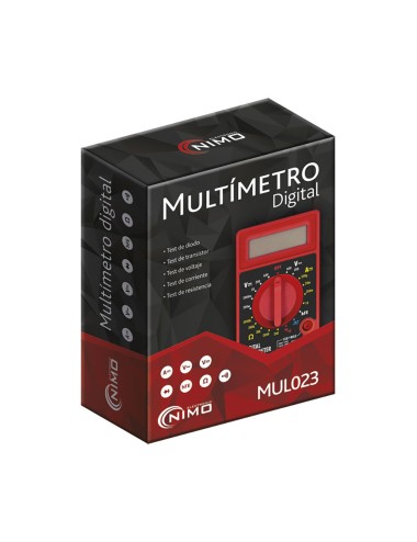 Multimetro digital 3 1/2 digitos cat.ii 600v nimo