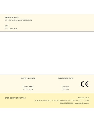 Kit montaje de vientos televes