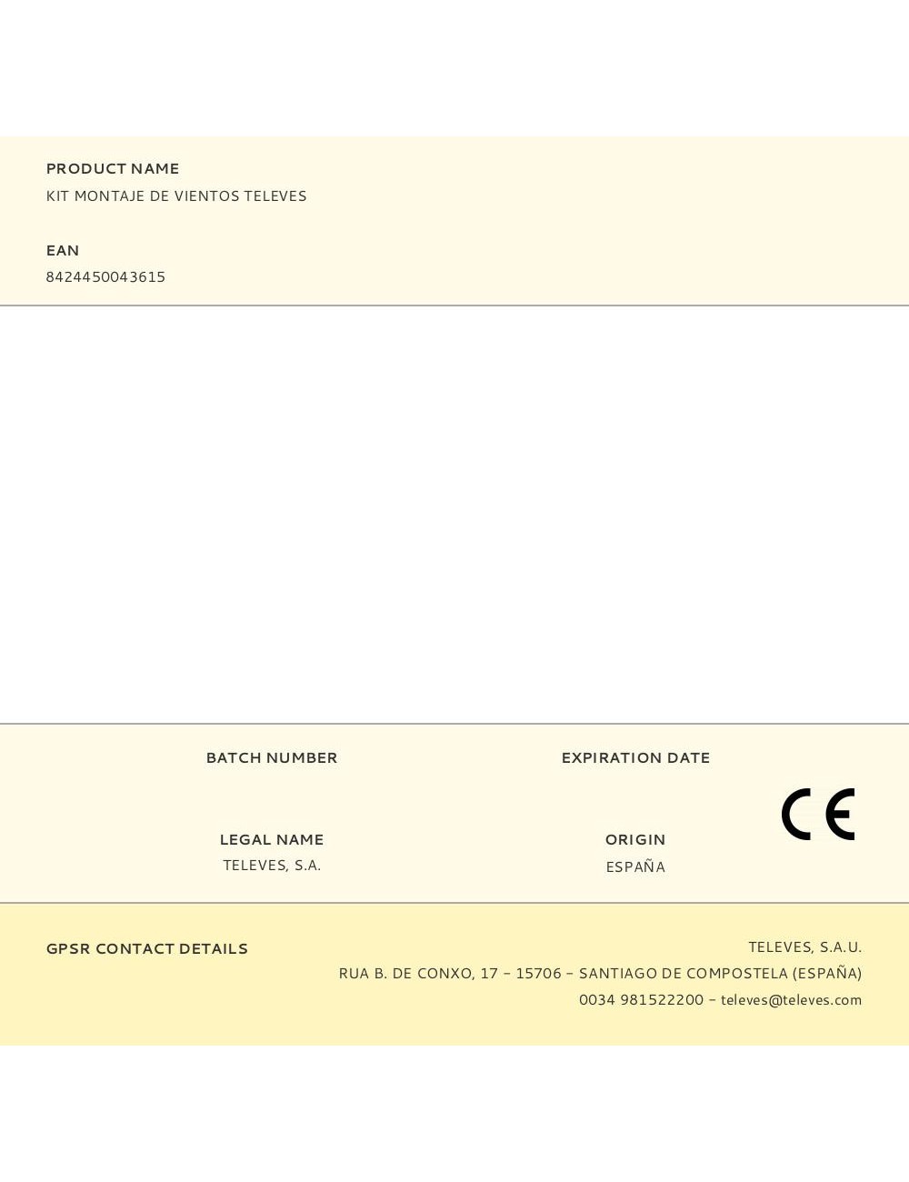 Kit montaje de vientos televes