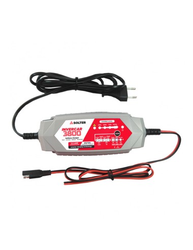 Cargador inteligente de baterias invercar 3800 6/12v 3.5a (coches y motos) solter