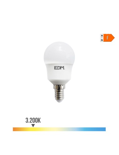 Bombilla esferica led e14 8,5 w 880 lm 3000 k luz calida ø4,5 x 8,8 cm
