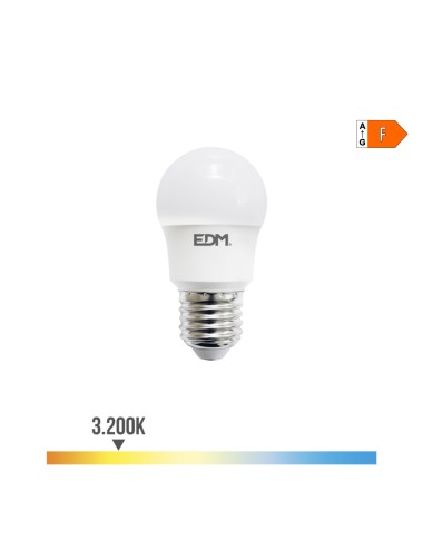 Bombilla esferica led e27 8,5 w 880 lm 3000 k luz calida ø4,5 x 8,6 cm