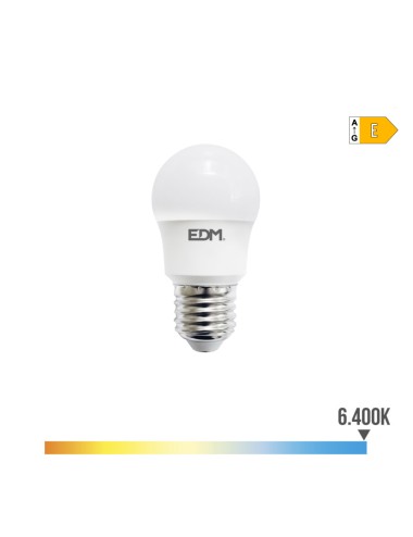 Bombilla esferica led e27 8,5 w 1000 lm 6400 k luz fria ø4,5 x 8,6 cm