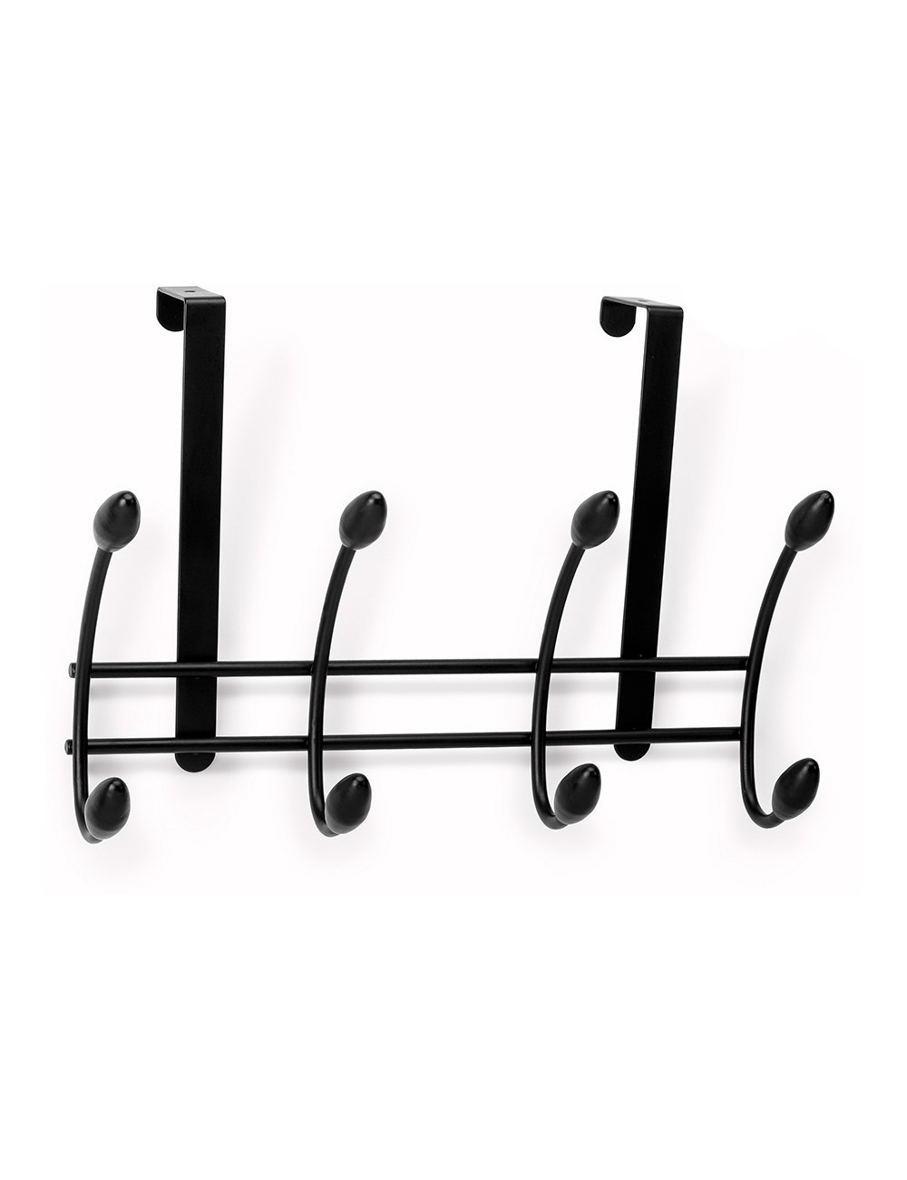 Colgador sobrepuerta negro (blister), 208 x 306 x 109 mm