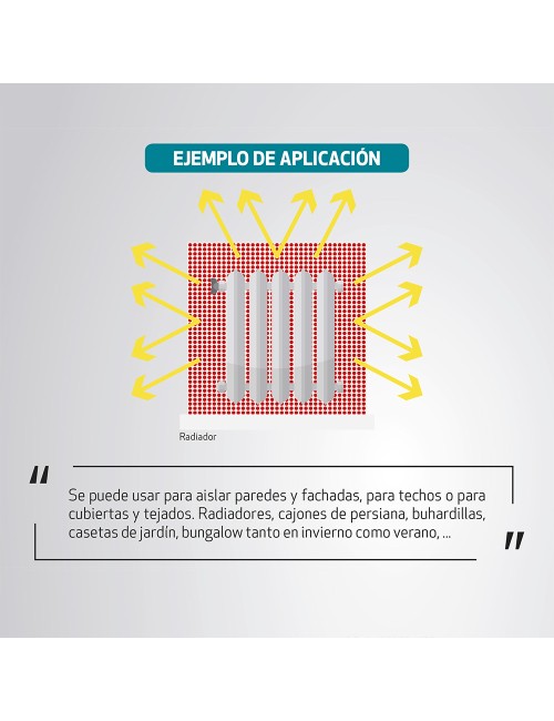 Aislamiento térmico reflectante multicapa 0,4 x 5 m
