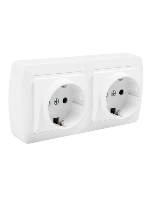 Base doble bipolar con t/tl superficie mural 148 x 72 x 42 mm