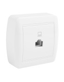 Toma de telefono rj45 cat 5e 74x72x28mm. superficie mural solera mur88u