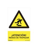Cartel "atencion riesgo de tropezar" (pvc 0.7mm) 30x40cm normaluz