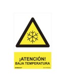 Cartel peligro "atencion baja temperatura" (pvc 0.7mm) 30x40cm normaluz