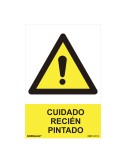 Cartel peligro "cuidado recien pintado" (pvc 0.7mm) 30x40cm normaluz