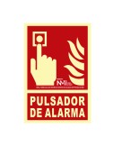 Cartel de extinción "pulsador de alarma" clase b (pcv 0,7mm) 21x30cm normaluz