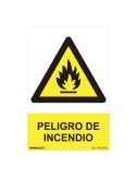 Cartel peligro "peligro de incendio" (pvc 0.7mm) 30x40cm normaluz