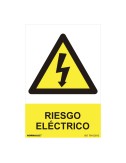 Cartel peligro "riesgo electrico" (pvc 0.7mm) 30x40cm normaluz