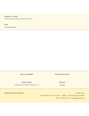 Raticida roe-block forte bf 300 g