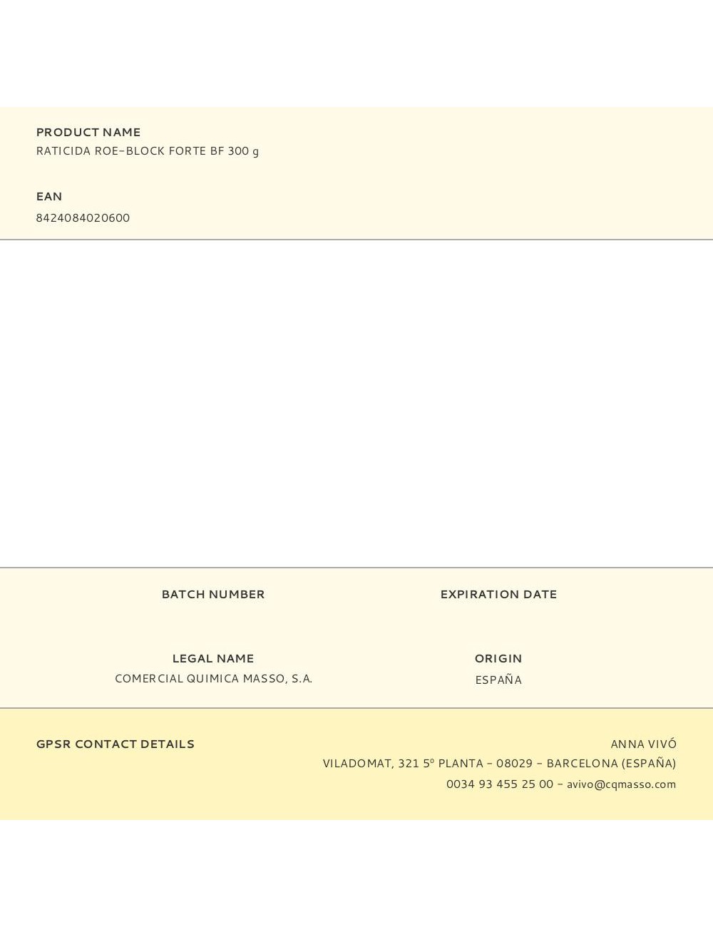 Raticida roe-block forte bf 300 g