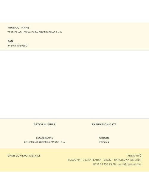 Trampa adhesiva para cucarachas 2 uds