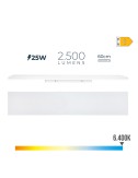 Regleta led 25 w 6400 k luz fria 2500 lm 60 x 4,5 x 12 cm
