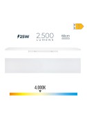 Regleta led 25 w 4000 k luz dia 2500 lm 12 x 60 x 4,5 cm