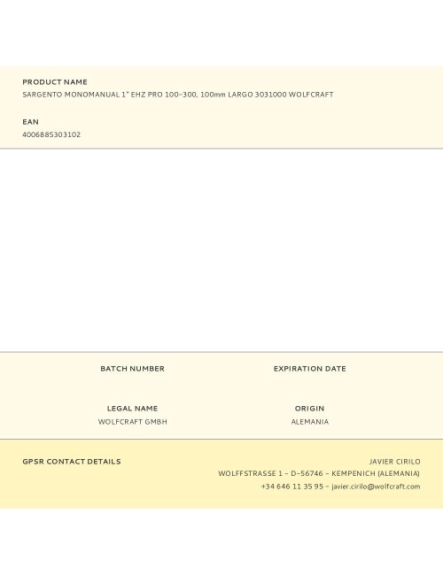 Sargento monomanual 1" ehz pro 100-300, largo 100 mm