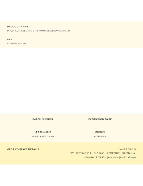 Pinza de resorte 1" fz 40 mm