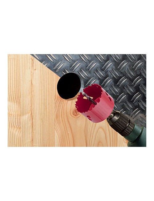 Sierra de corona bimetal completo con adaptador y broca piloto ø100 mm