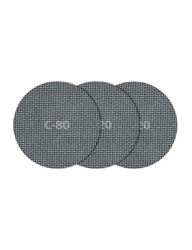 Tejidos de rejilla adherentes carburo de silicio ø125 mm, grano 80/120/220, pack 5 uds