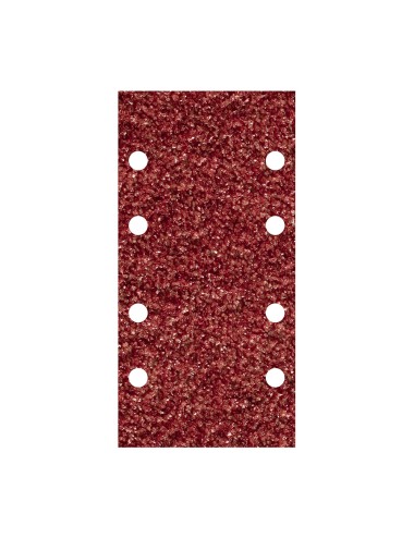 Hojas de lijar adhesivas de corindón perforadas, 93 x 185 mm, grano 80, pack 10 uds