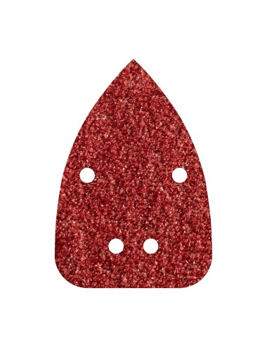 Hojas de lijar adhesivas de corindón perforadas 96 x 136 mm, grano 80, pack 10 uds