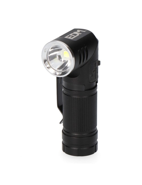 Mini linterna led nano vortex, direccionable, aluminio, recargable, 8w 450 lm