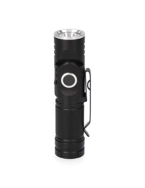 Mini linterna led nano vortex, direccionable, aluminio, recargable, 8w 450 lm