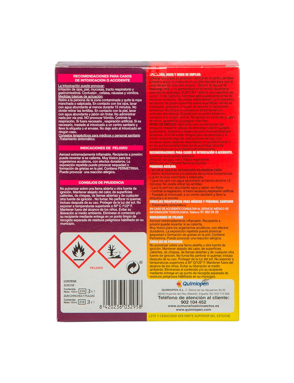 Zum ii 210cc+zum para chinches pulgas 210cc s-2074
