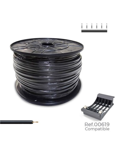 Cablecillo h07v-k 2,50 mm negro, 800 m. (bobina grande)
