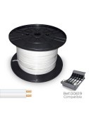 Cable paralelo 48v 2 x 1,00 mm blanco 1000 m (bobina grande)