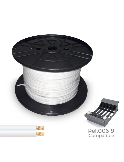 Cable paralelo 48v 2 x 1,50 mm blanco 500 m (bobina grande)