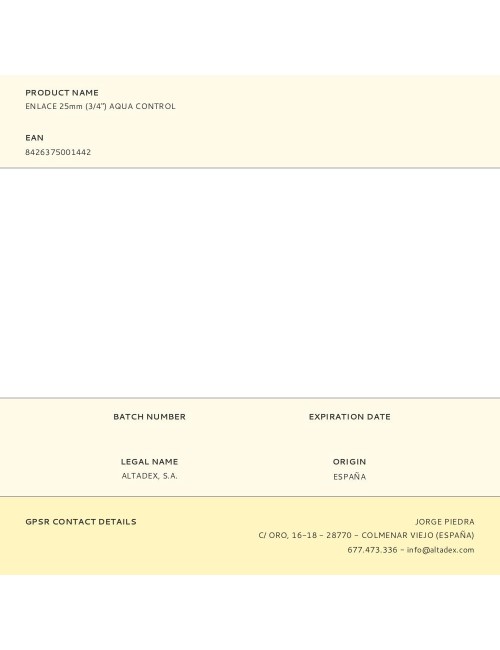 Enlace 25mm (3/4") aqua control