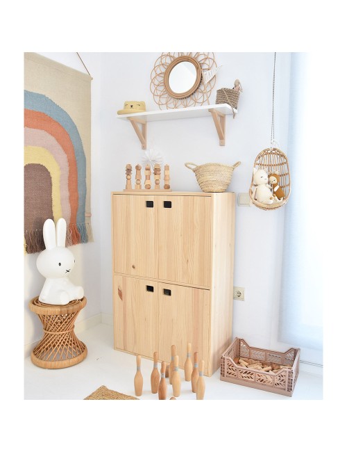 Mueble dinamic 4 puertas pino macizo 105,4 x 70,8 x 33 cm