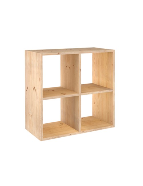 Estanteria modular 6 cubos dinamic pino macizo 70,8 x 70,8 x 33 cm