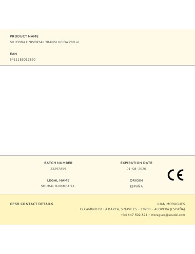 Silicona universal translucida 280 ml