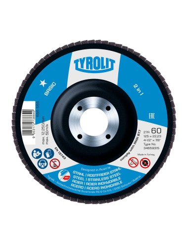 Disco láminas 27cla ø125 x 22,23 mm, grano 60