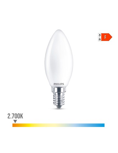 Bombilla vela led e14 4,3 w 470 lm 2700 k luz calida ø3,5 x 9,7 cm