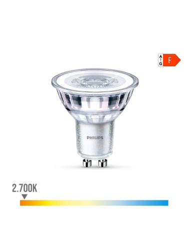 Bombilla dicroica led gu10 4,6 w 390 lm 2700 k luz calida ø5 x 5,4 cm