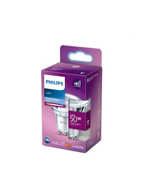 Bombilla dicroica led gu10 4,6 w 390 lm 6500 k luz fria ø5 x 5,4 cm